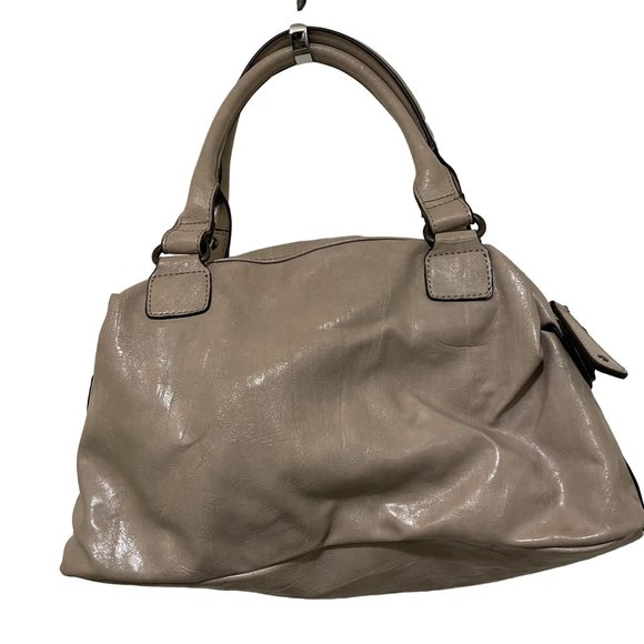 STYLE & CO Gray Beige Studded Synthetic Double Strap Zip Closure Pocket Pouches - Picture 2 of 13